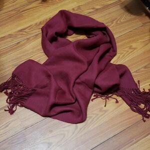 MAYRA 100% ALPACA Elegant Burgundy Scarf for Women